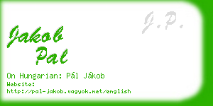 jakob pal business card